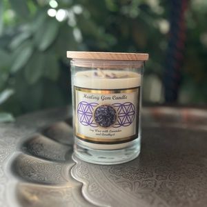 Soy Candle with Lavender and Amethyst